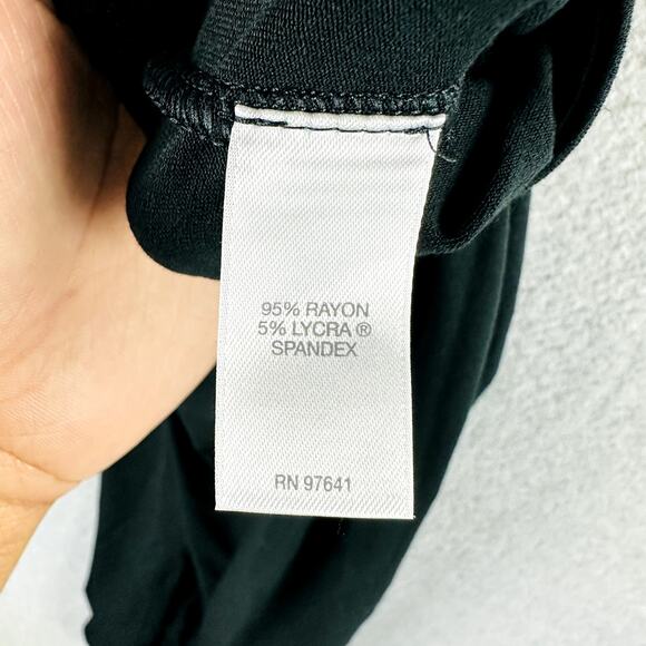 New J. Jill Womans 2X Wide Leg Pleated Pants Black Wearever Collection Pull On - Picture 9 of 9